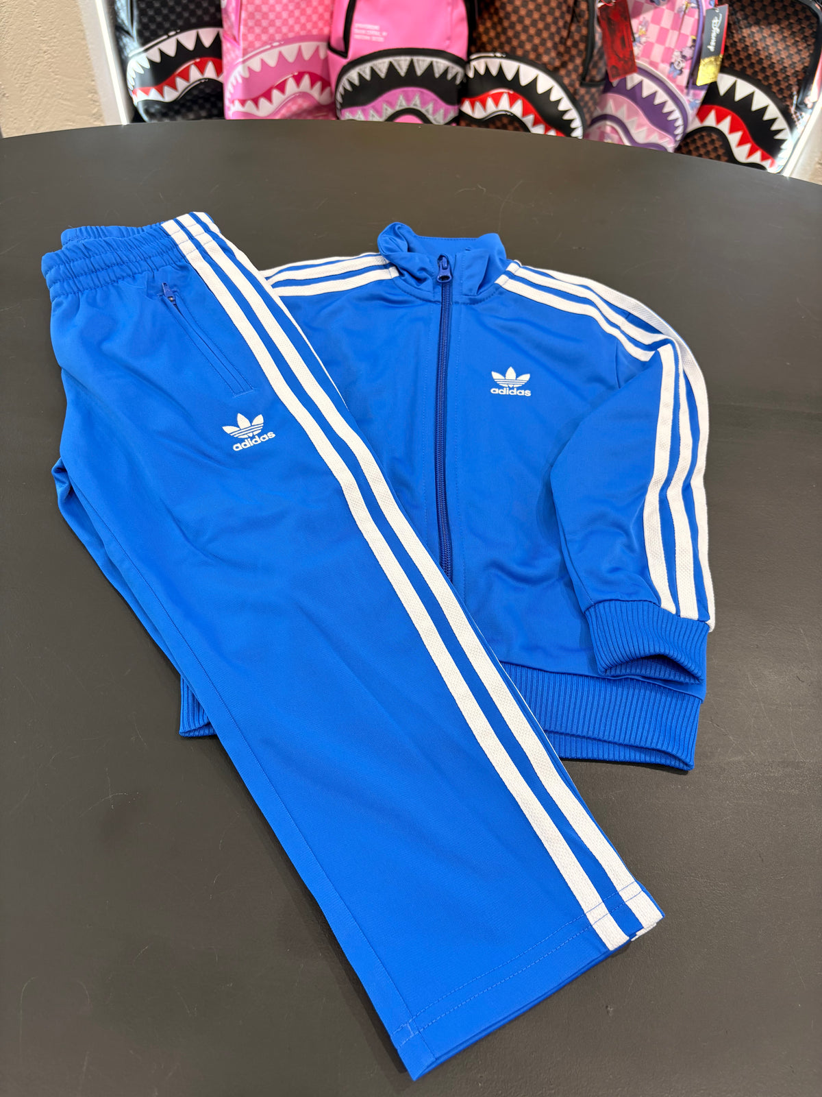 Tuta kids firebird Adidas 3lines blu
