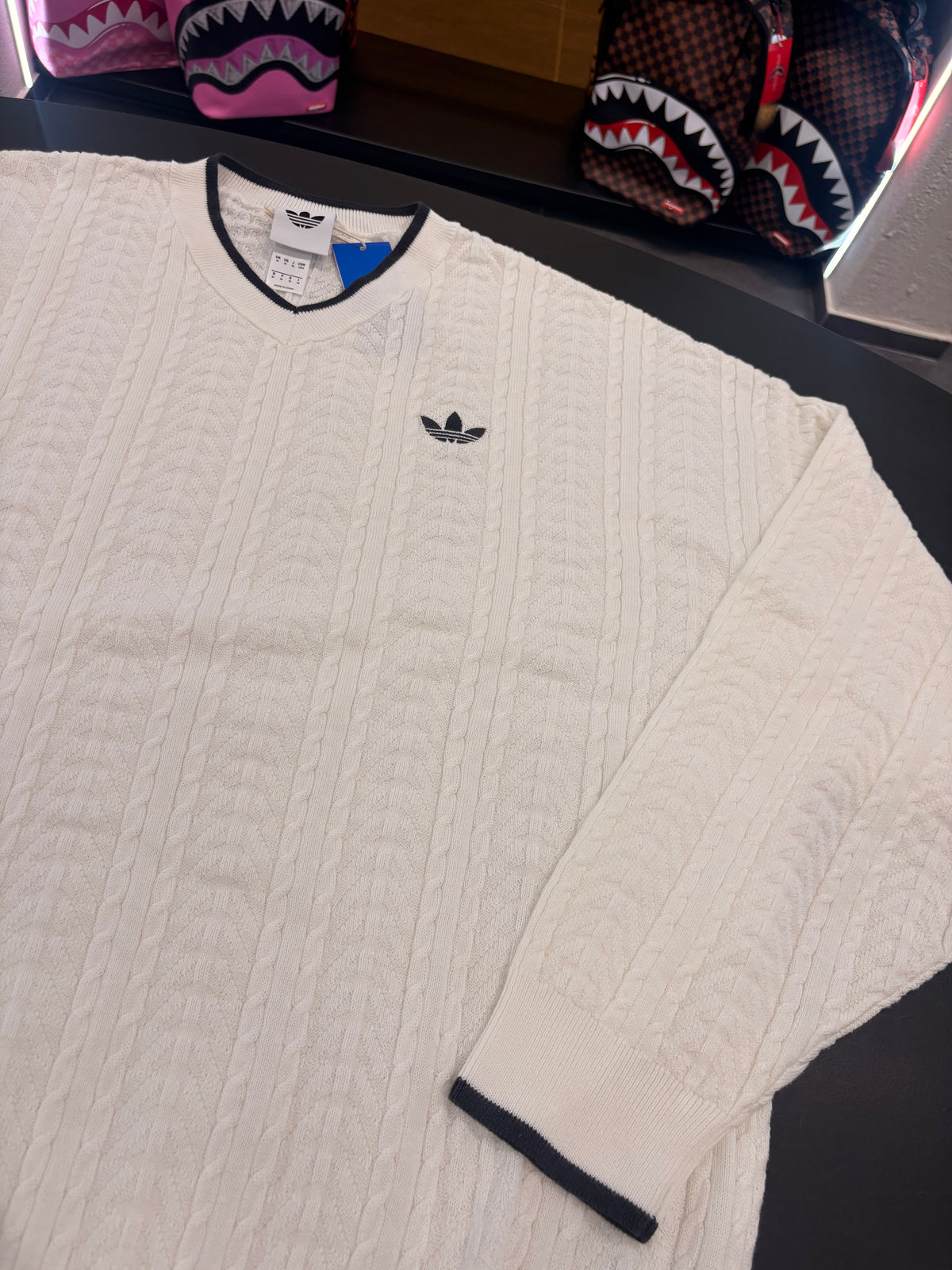 Maglione Adidas cloud white