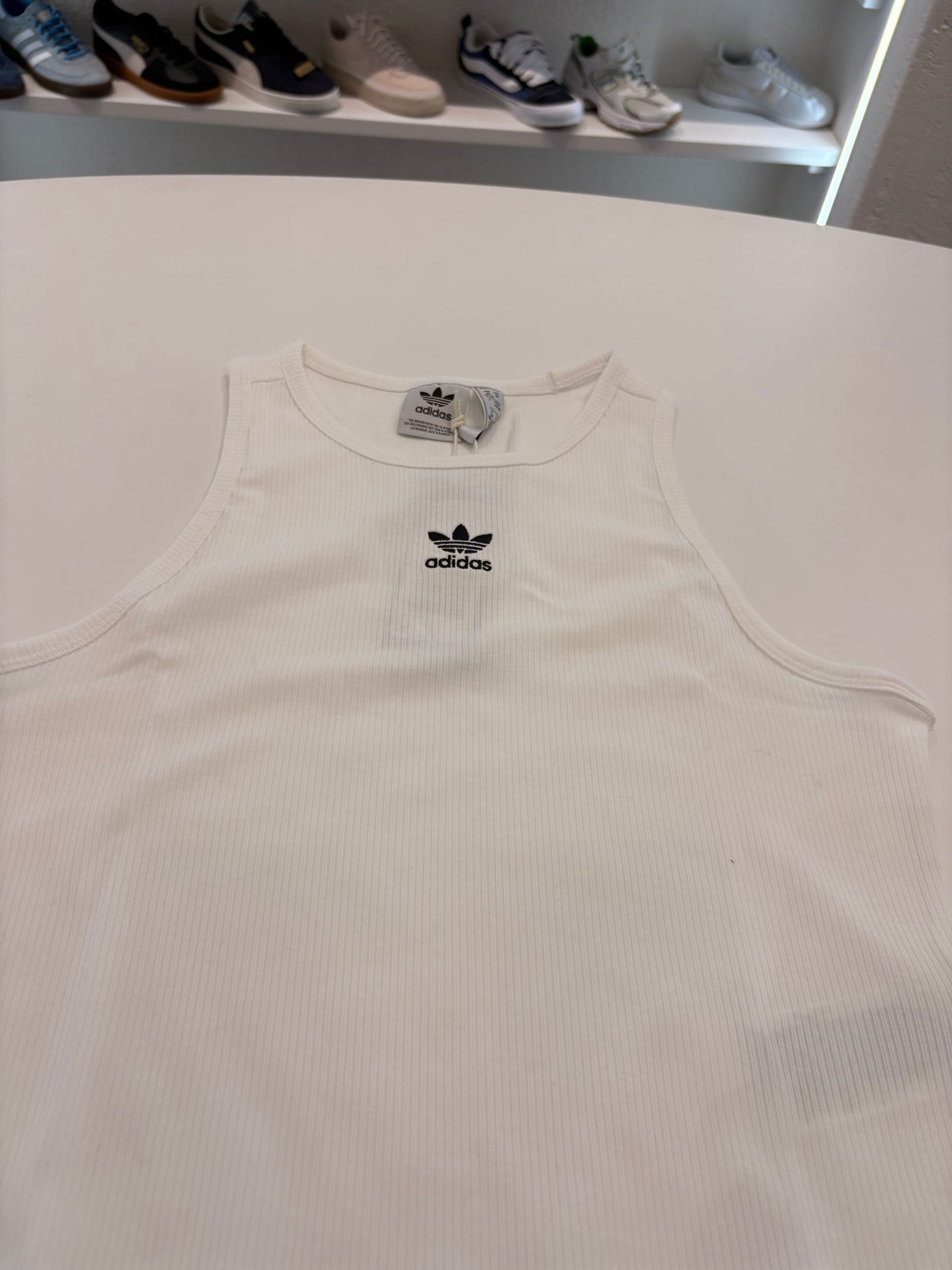 Canotta Adidas bianca logo black