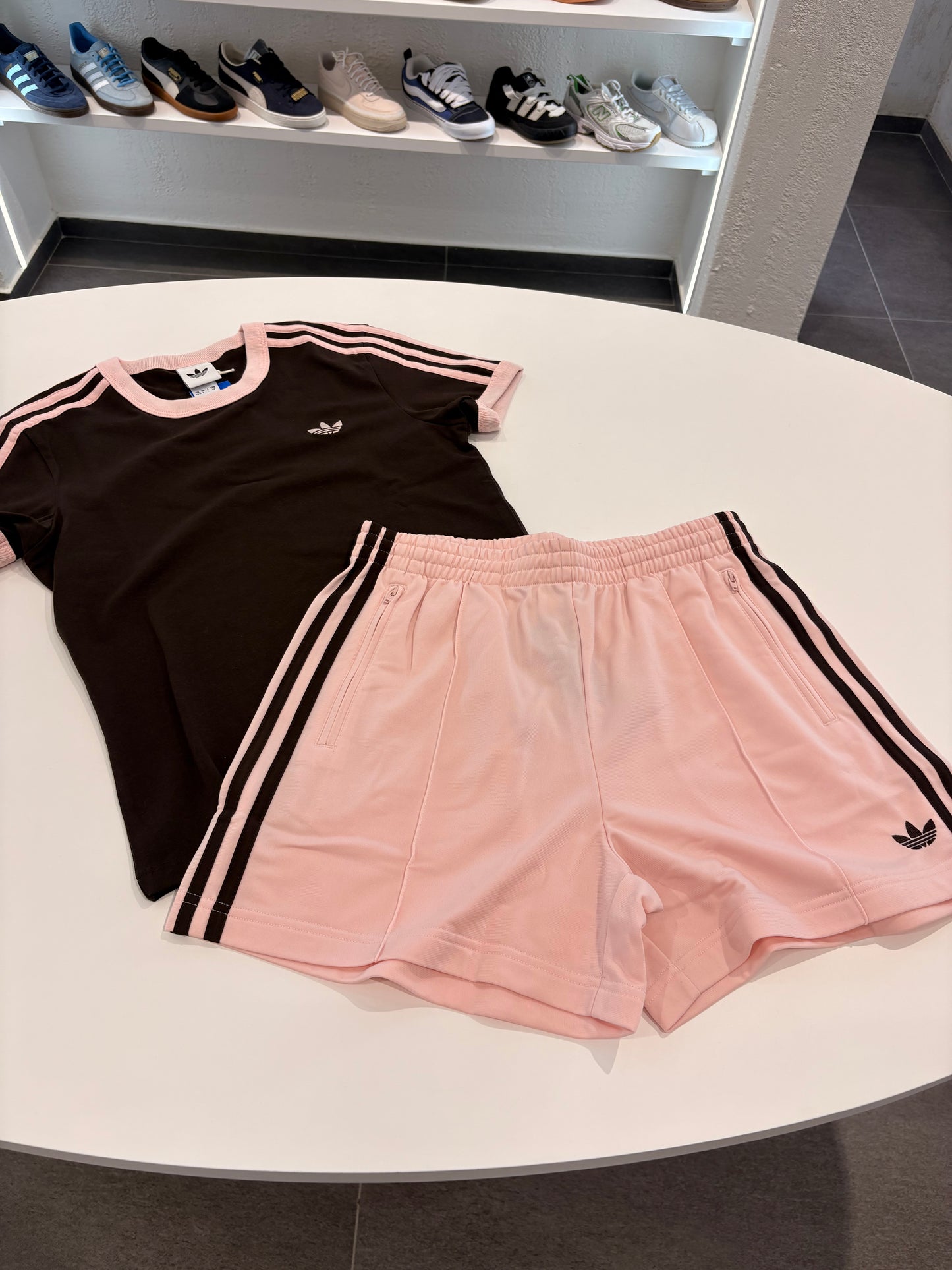 Coordinato slim fit brown sfum pink