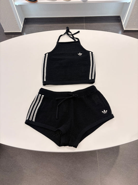 Coordinato traforato Adidas TOTAL black