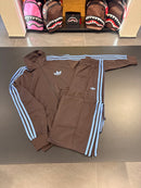 Tuta Adidas firebird brown linea Sky azzurro