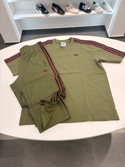 Coordinato Adidas olive/bordeaux