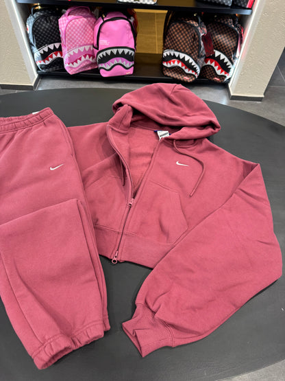 Tuta Nike zip X oversize bordeaux