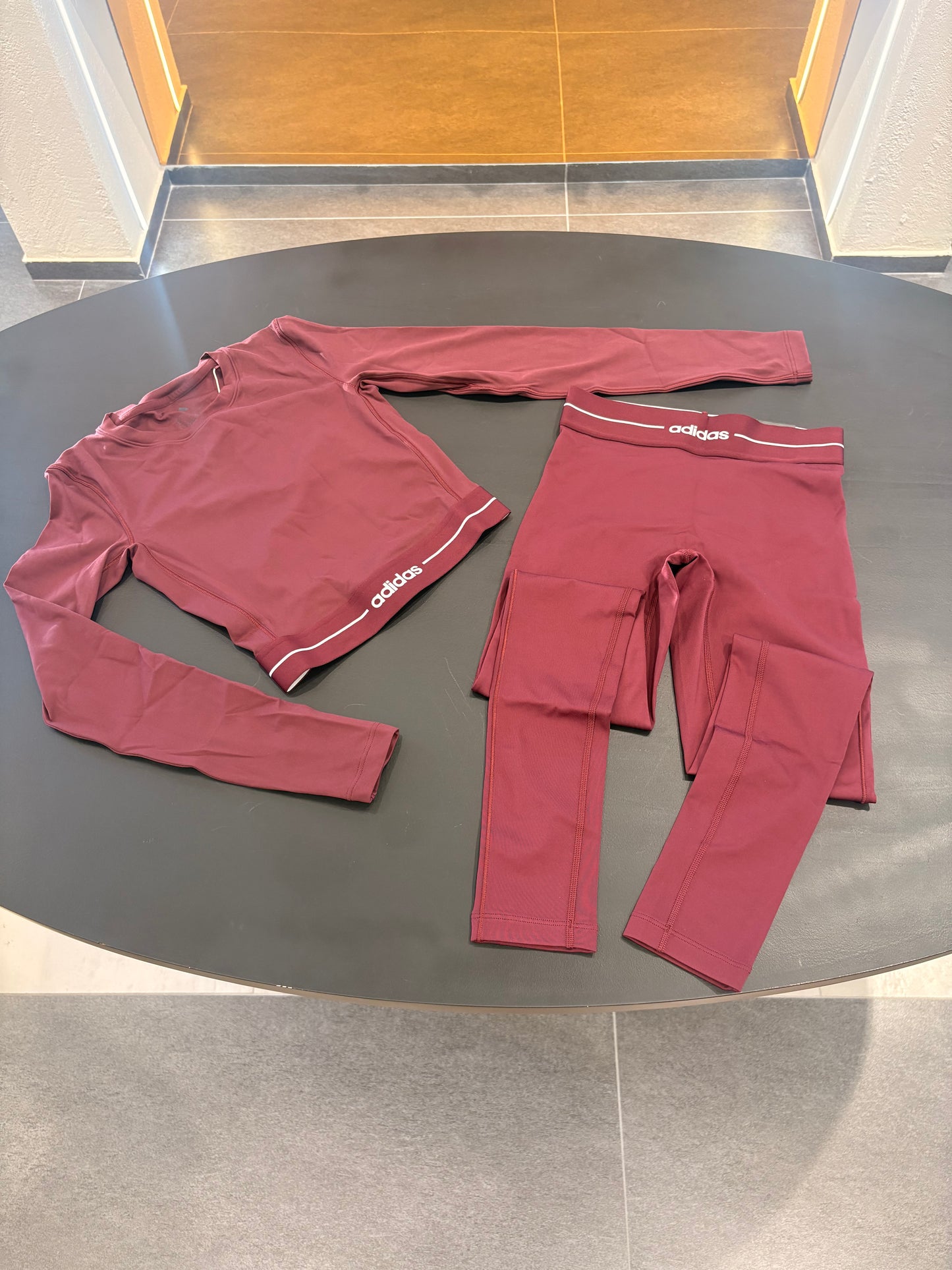 CORDSET leggings bordeaux long sleeve