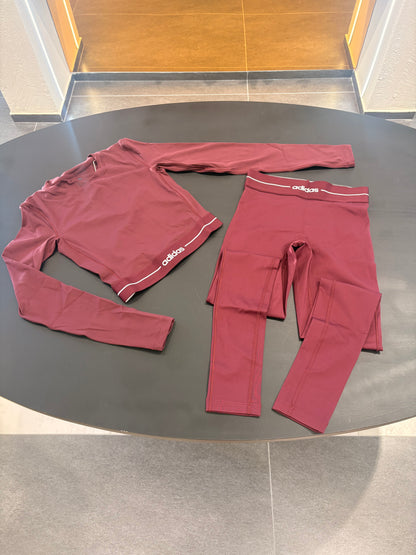 CORDSET leggings bordeaux long sleeve
