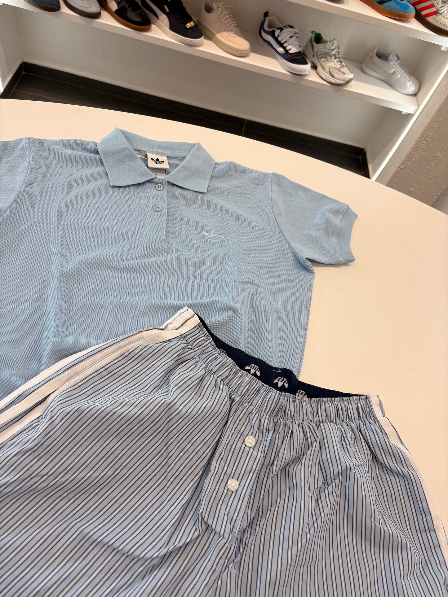 Coordinato Adidas Polo Lines azure
