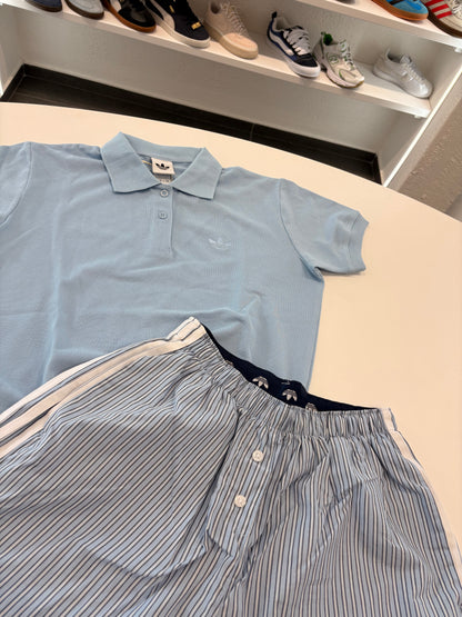 Coordinato Adidas Polo Lines azure