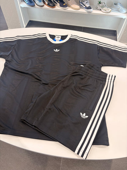 Coordinato Adidas TOTAL black Jersey jacquared