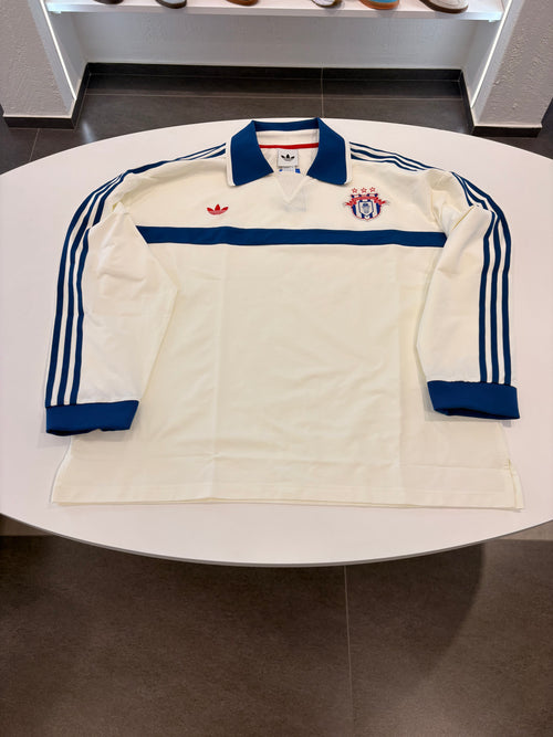 Polo Adidas basket 3lines blu
