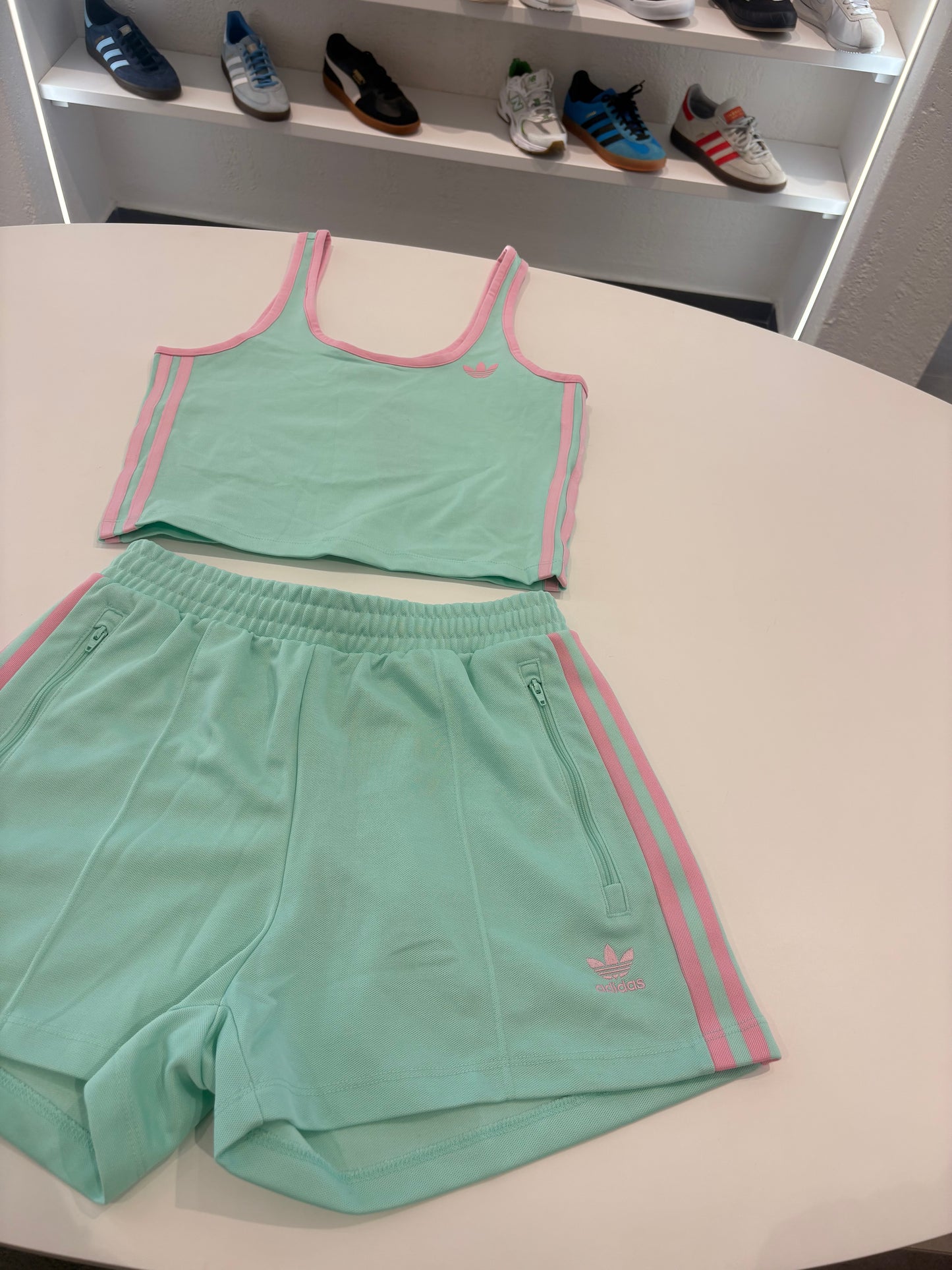 Coordinato Adidas top azzurro
