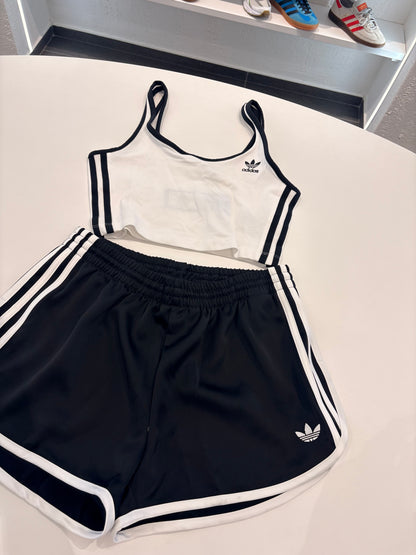 Coordinato Adidas canotta white Lines black