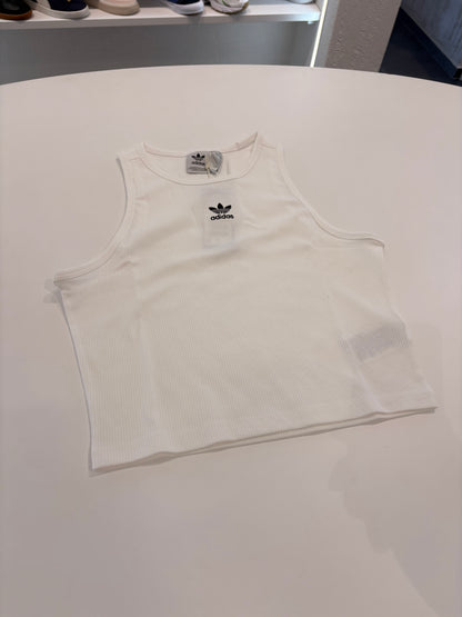 Canotta Adidas bianca logo black