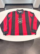 Polo Adidas a righe slavate nero