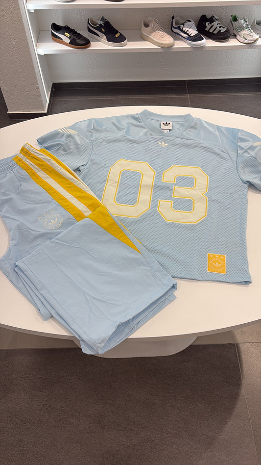Coordinato Adidas mood Santiago azzurro/giallo
