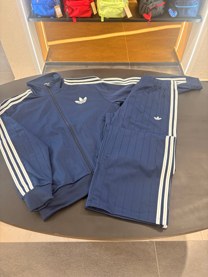 Tuta Adidas pinstripe firebird loose blue