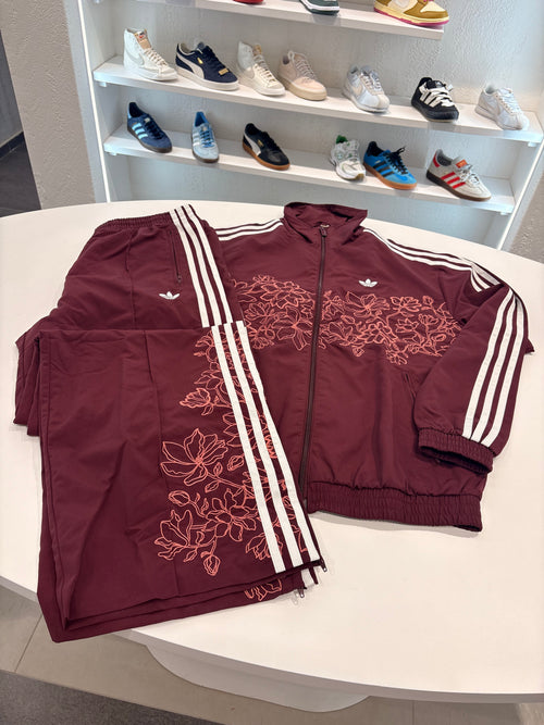 Tuta Adidas floreal 3Lines bordeaux zip