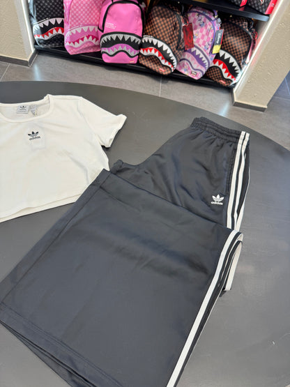 Coordinato Adidas Pant a zampa black 3stripes
