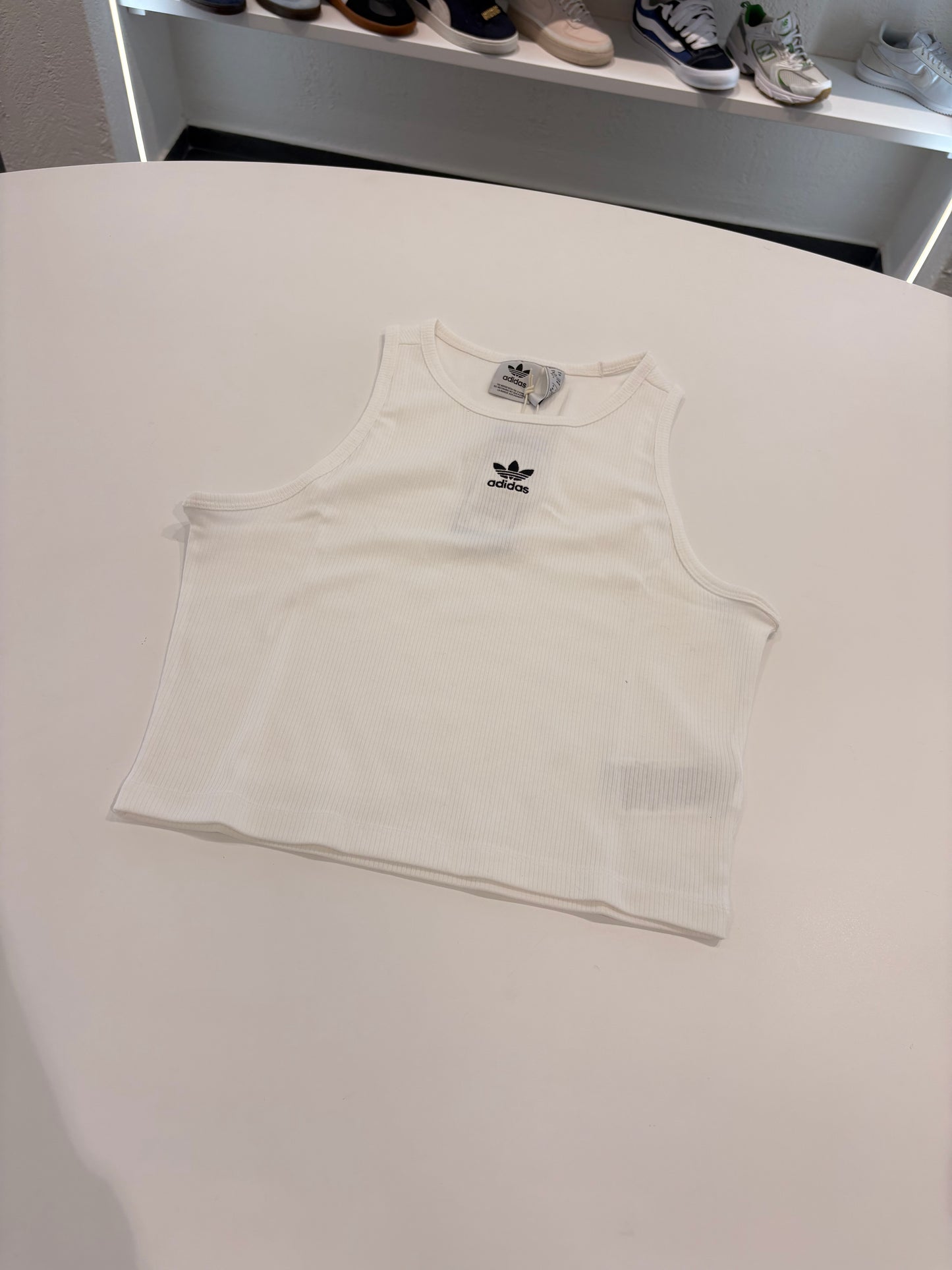 Canotta Adidas bianca logo black