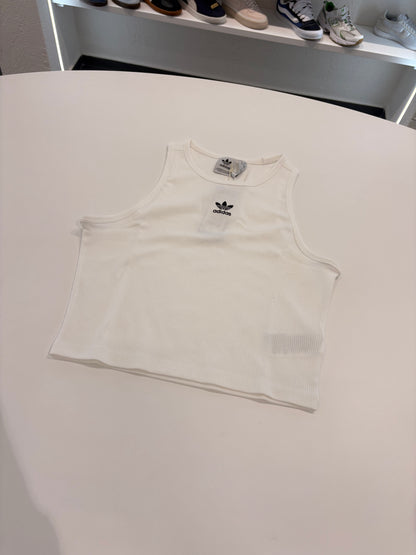 Canotta Adidas bianca logo black