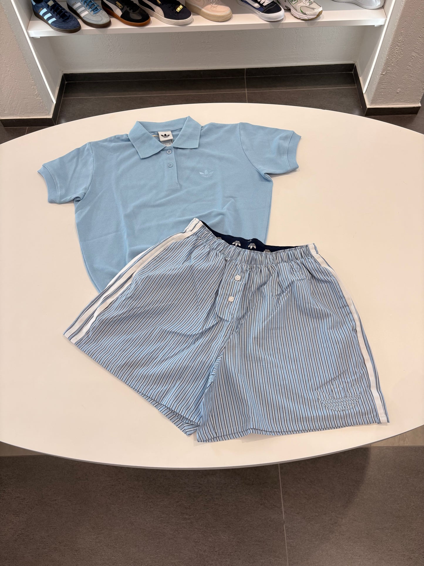 Coordinato Adidas Polo Lines azure