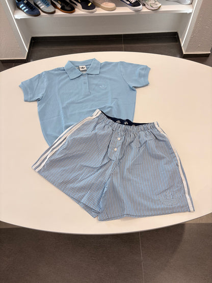 Coordinato Adidas Polo Lines azure