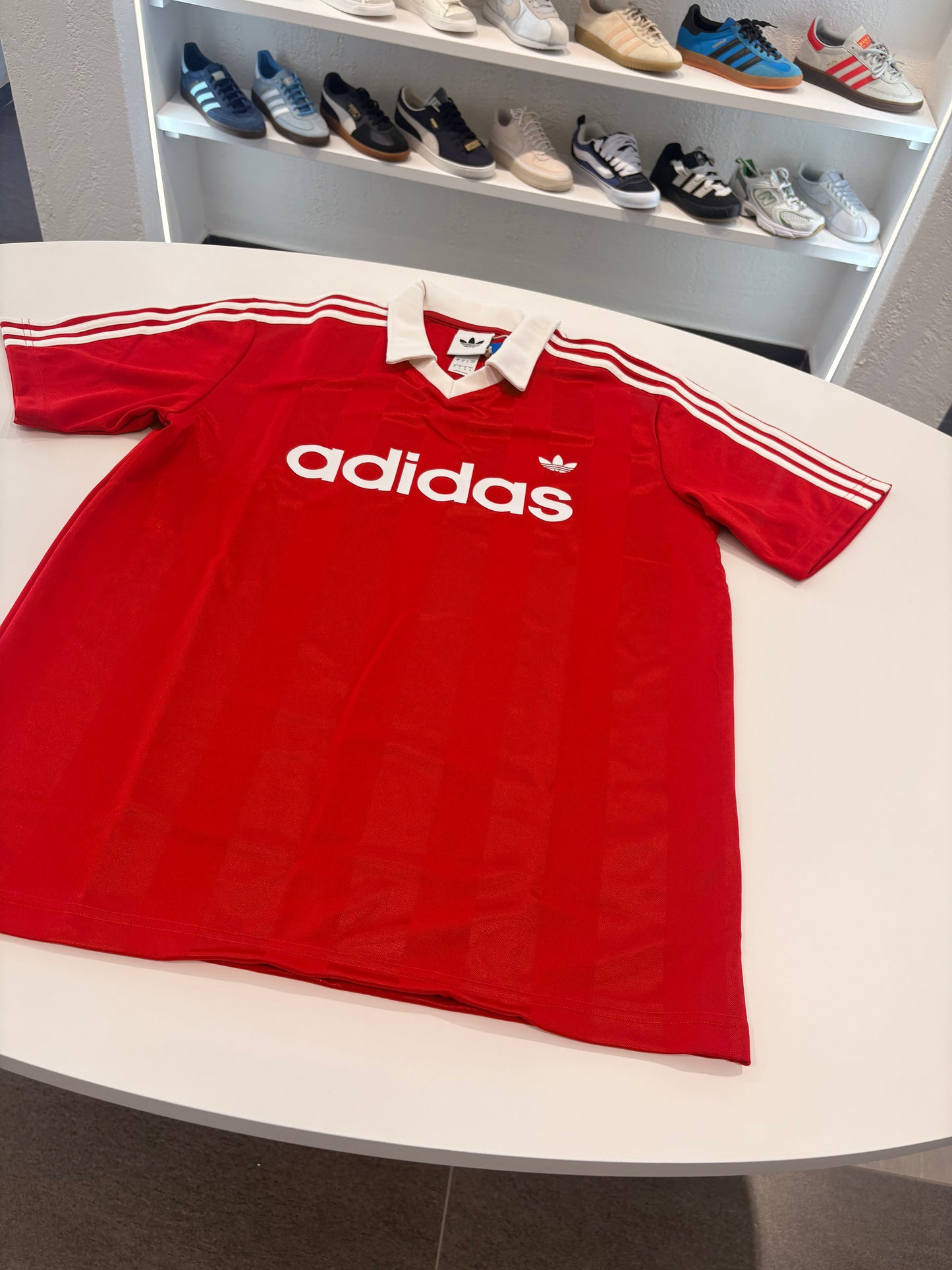 Polo Adidas rossa Jersey mezze maniche