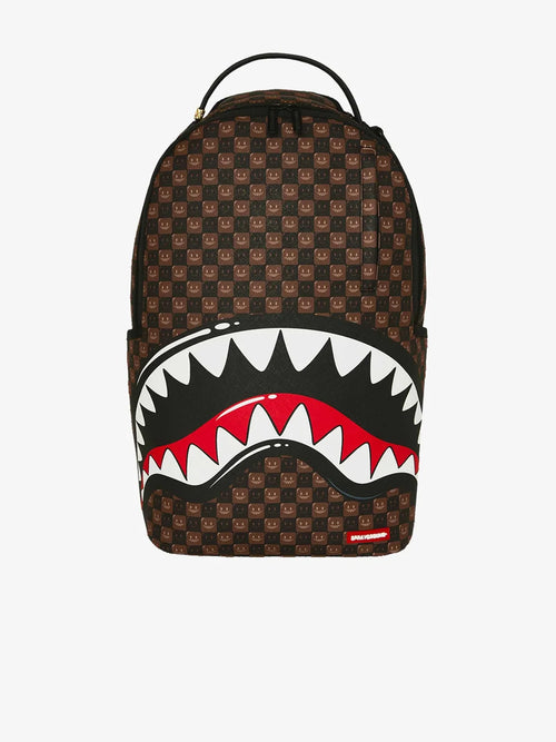 Zaino sharks in paris wtf bubble brown check backpack