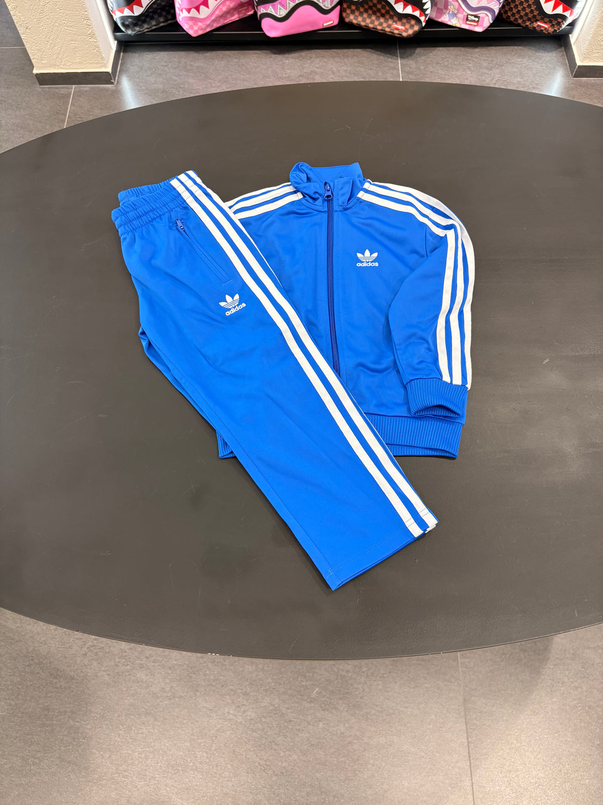 Tuta kids firebird Adidas 3lines blu