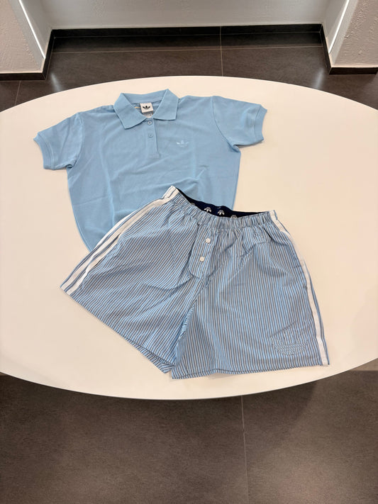 Coordinato Adidas Polo Lines azure