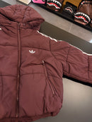 Bomber Puffer Adidas donna crop bordeaux