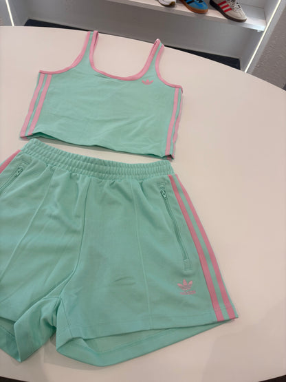 Coordinato Adidas top azzurro