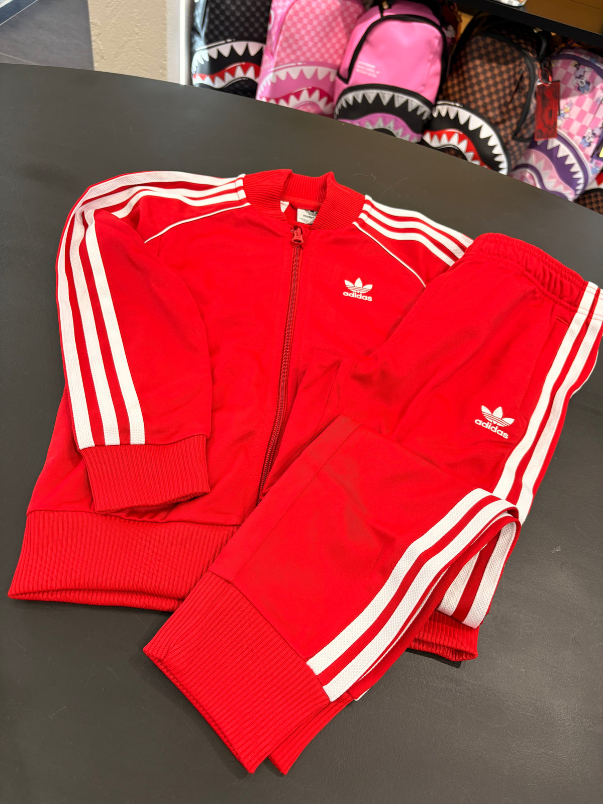Tuta adidas kids 3lines Red