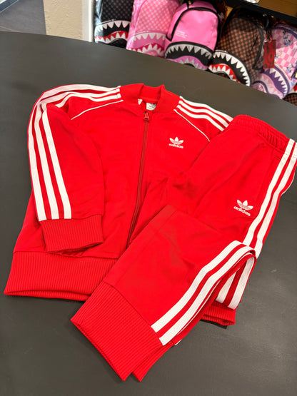 Tuta adidas kids 3lines Red
