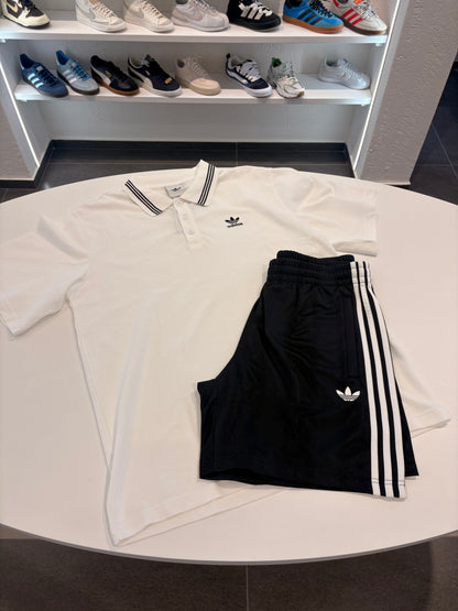 Coordinato polo riga black Adidas uomo