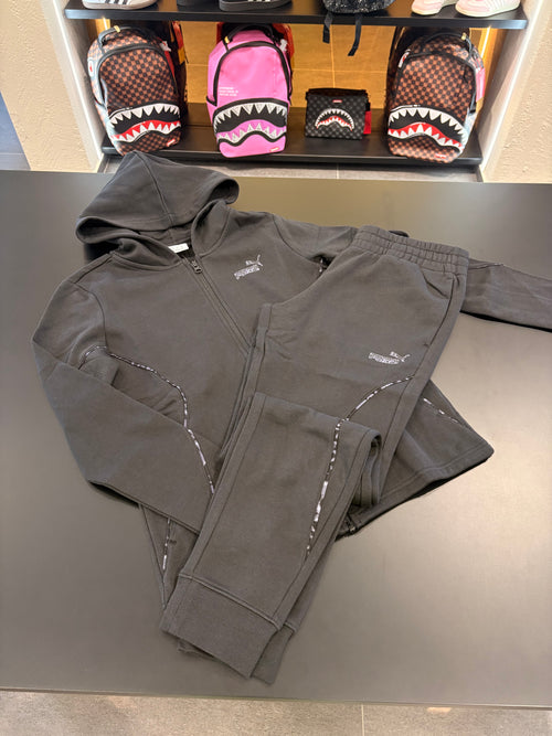 Tuta puma zip logo animalier black