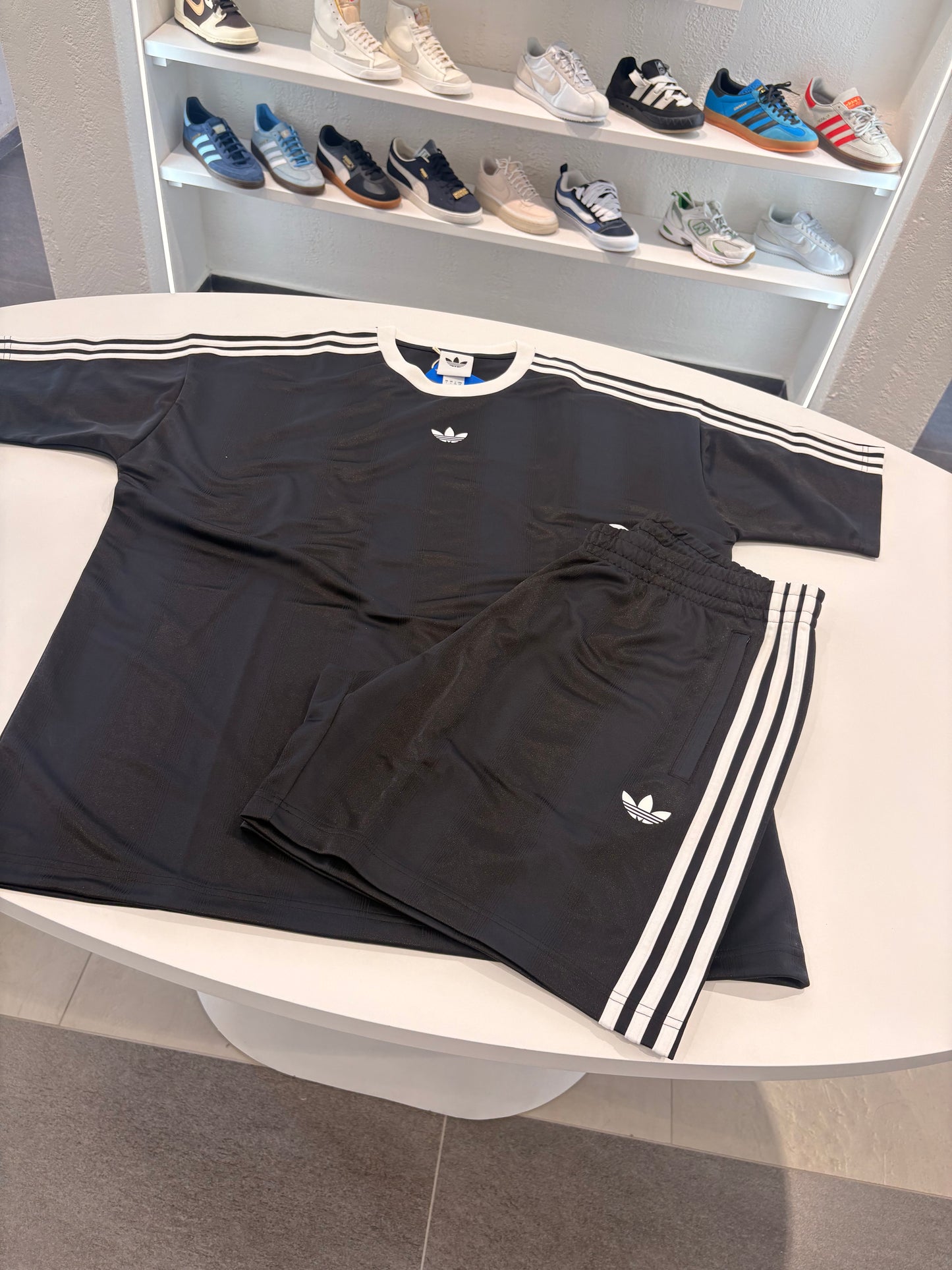 Coordinato Adidas TOTAL black Jersey jacquared