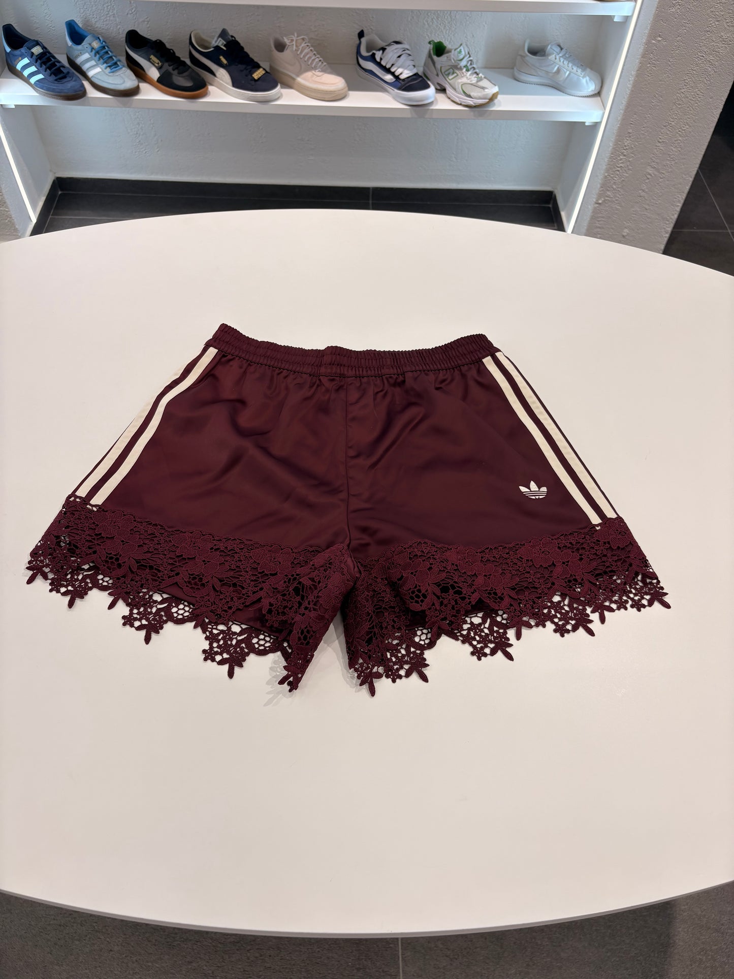 Shorts Adidas merletto bordeaux
