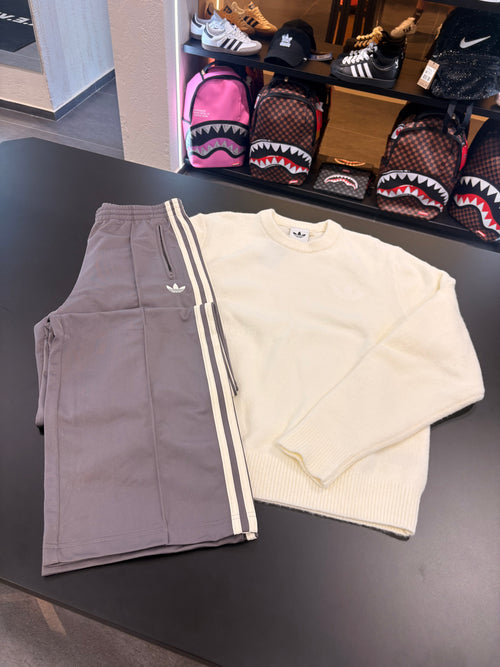 Coordinato girocollo white for pant grey
