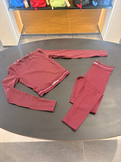 CORDSET leggings bordeaux long sleeve
