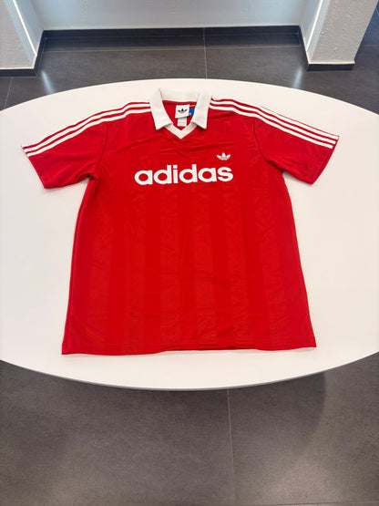 Polo Adidas rossa Jersey mezze maniche