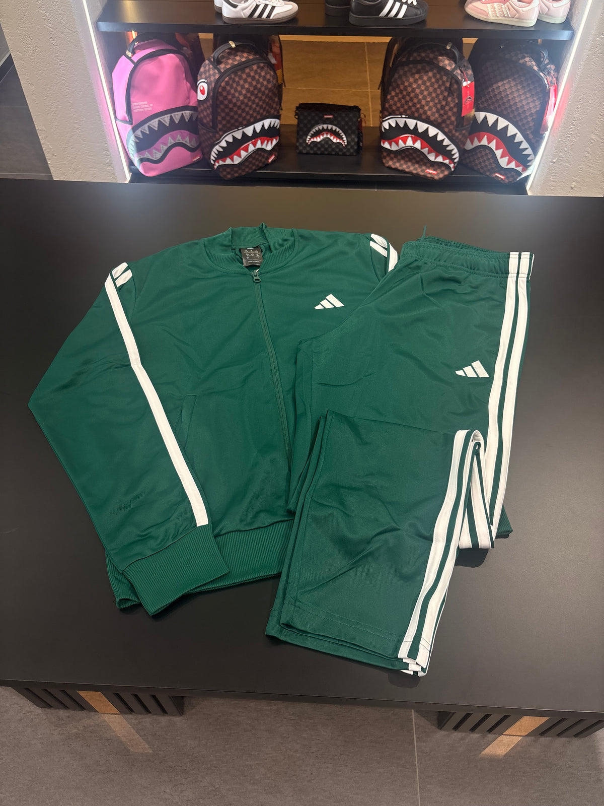 Tuta Adidas donna 3s fleece verde