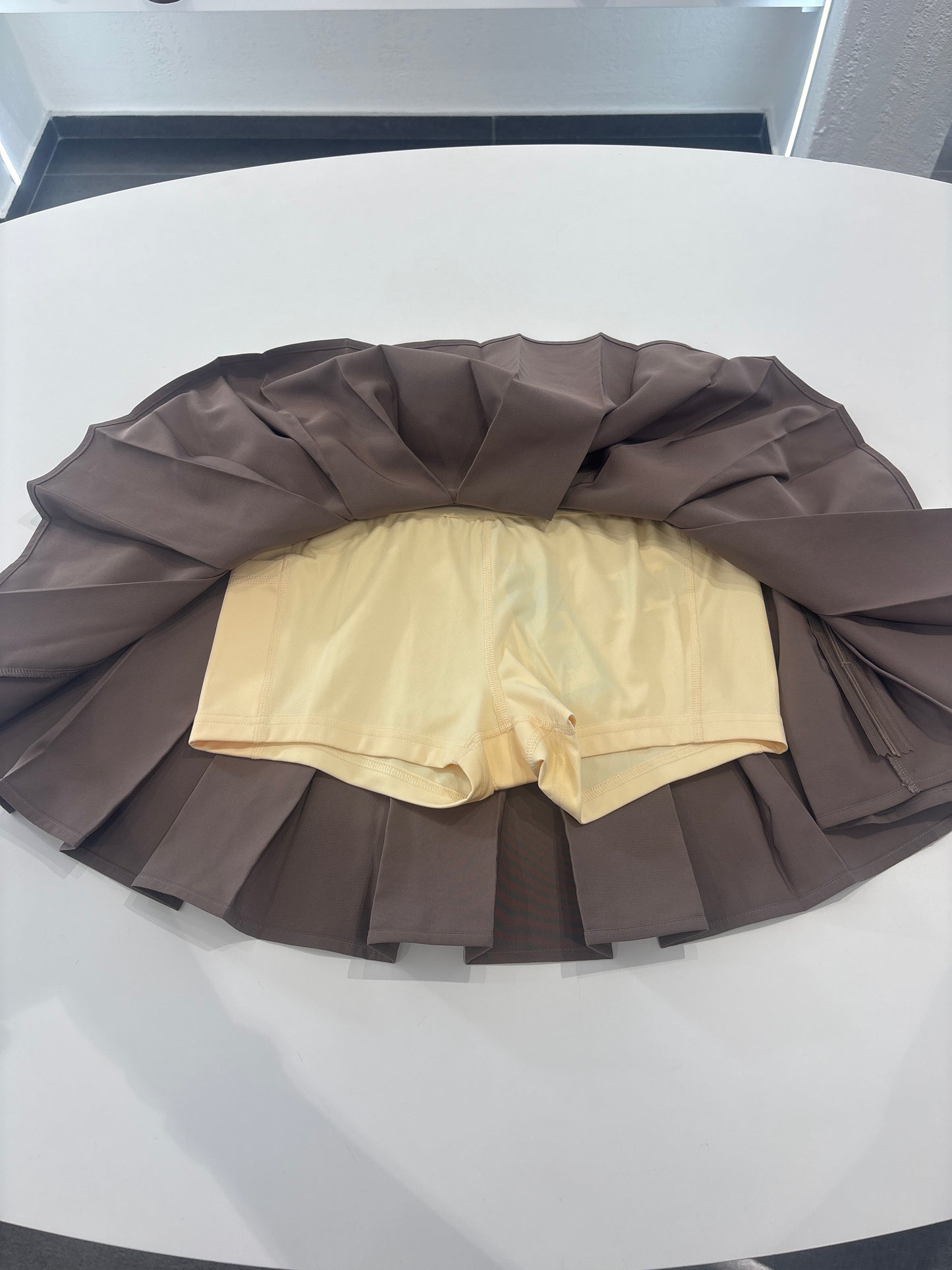 Coordinato Adidas gonna brown yellow 3lines