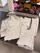 Tuta Adidas uomo grigia logo retroriflettente