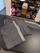 Tuta Adidas checks track top black grey three