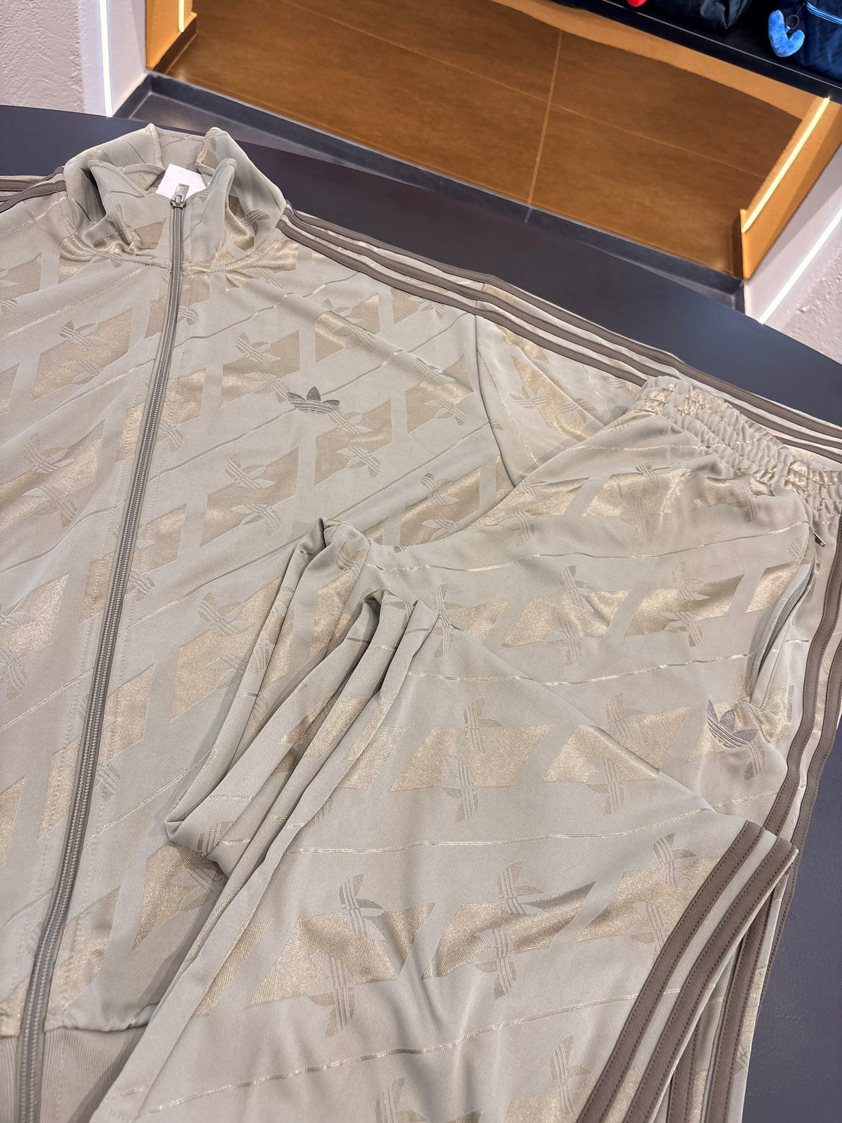 Tuta monogramm firebird Adidas verde