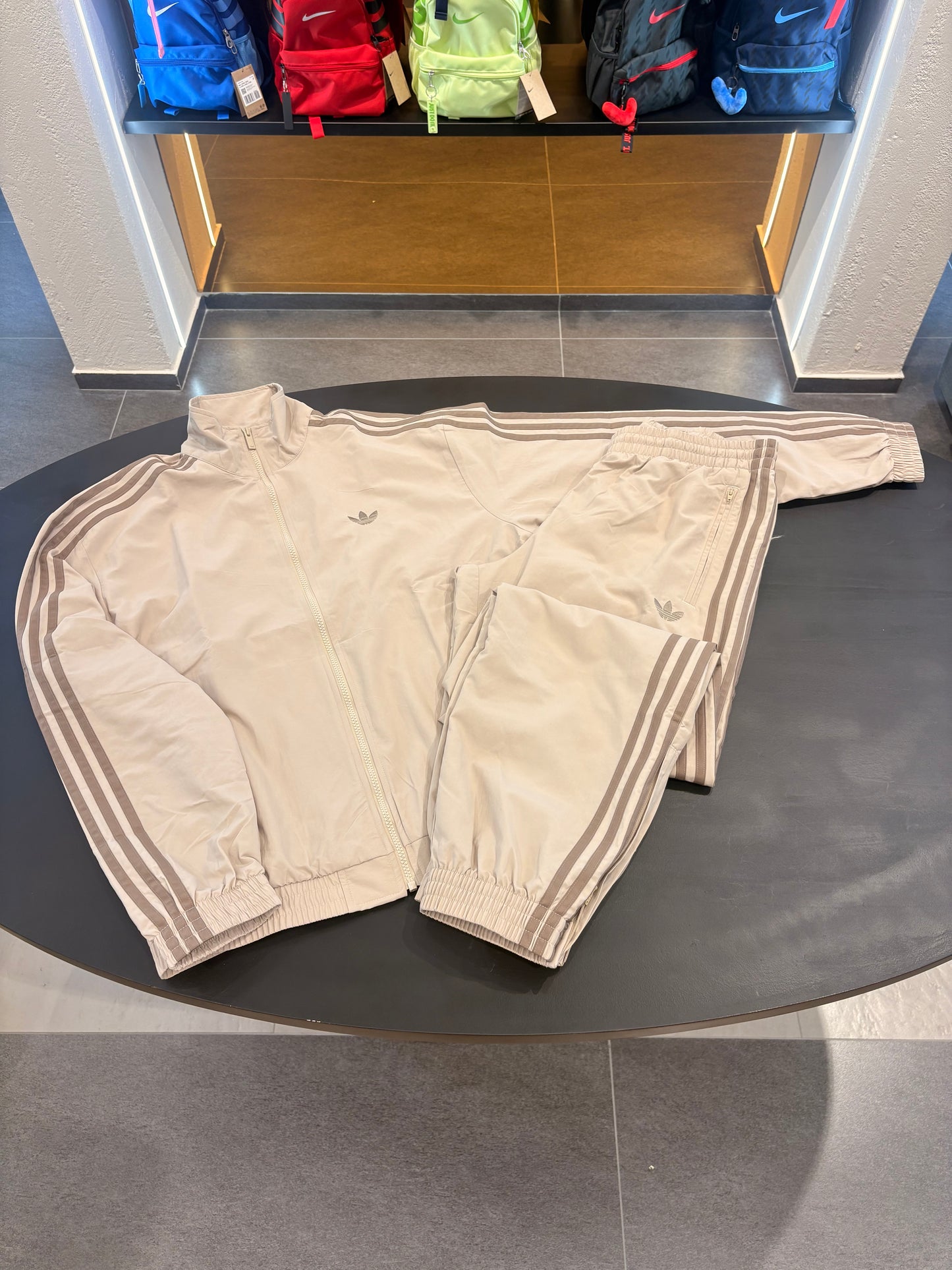Tuta Adidas firebird woven beige 3lines tex