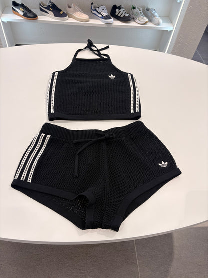 Coordinato traforato Adidas TOTAL black