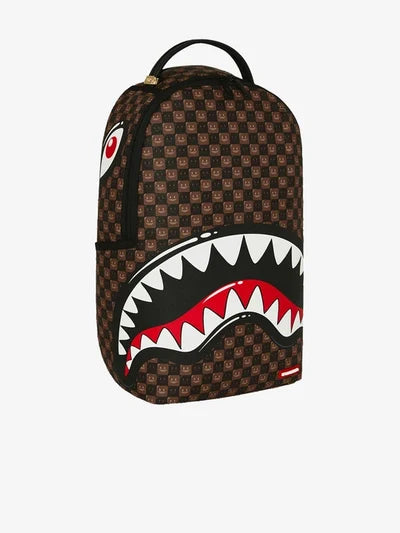 Zaino sharks in paris wtf bubble brown check backpack