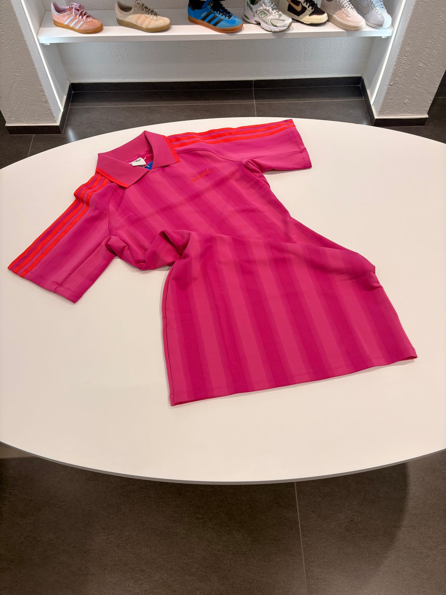 Vestito di maglina Adidas FOOTIE FUCSIA